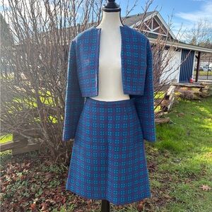 Vintage two-piece skirt set by Marion Mill Ltd., woven in New Wales